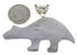 Turquoise Multicolor Inlay Sterling Silver Bear Slide Pendant DS39227